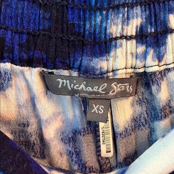 Michael Stars Navy and White Tie-Dye Pants